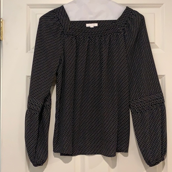 NWOT Women's LC Lauren Conrad Shirred Peasant Top! - Picture 2 of 4